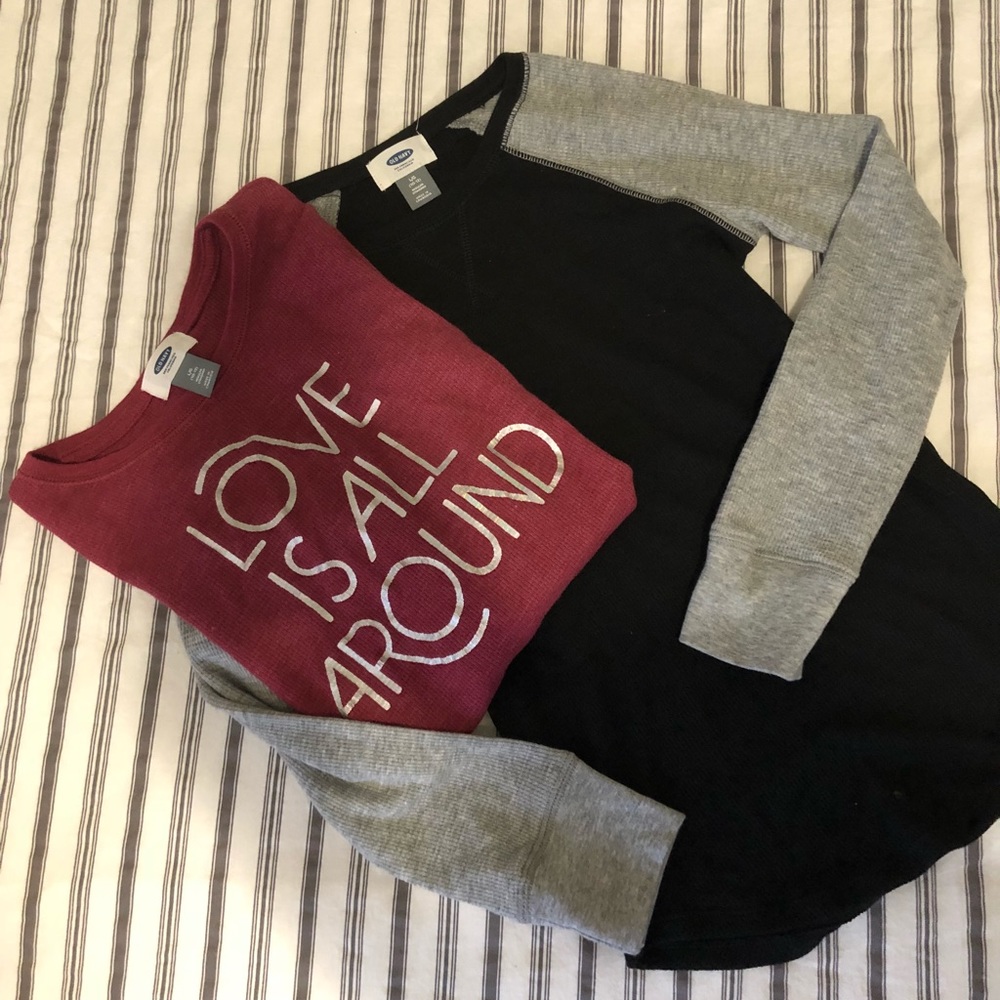 Old Navy babseball thermals